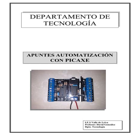 Apuntes y prácticas Picaxe 18M2+