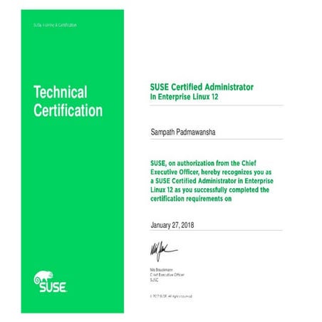 SUSE Certified Administrator in Enterprise Linux 12 | PPT