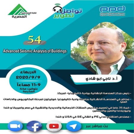 Advanced seismic analysis of building-م.54-مبادرة#تواصل_تطوير-أ.د.ناجى أبو شادى