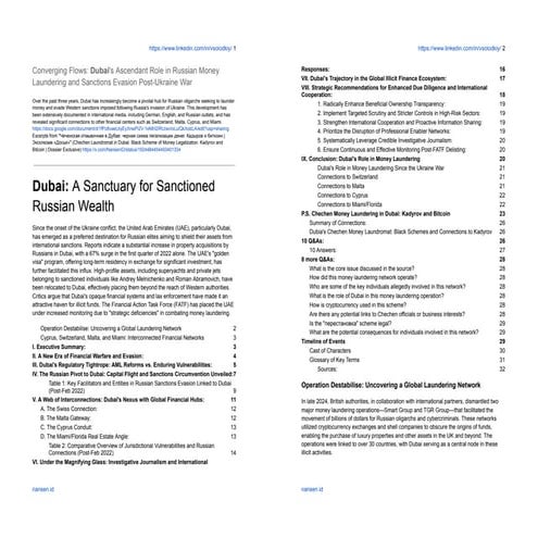 Dubai: A Sanctuary for Sanctioned Russian Wealth