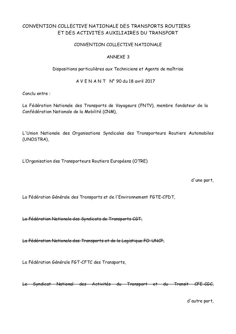 Coefficient Agent De Maîtrise - Transport Routier