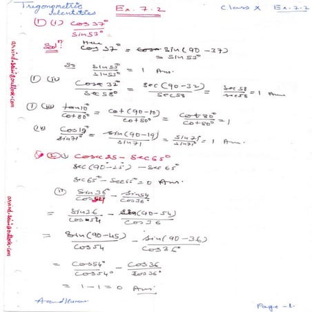 RBSE Class 10 Maths English Midum | PDF