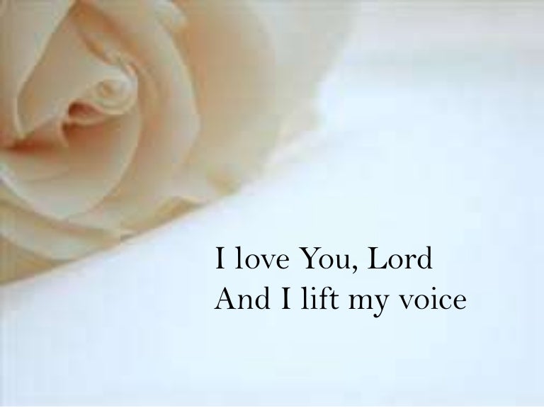 I Love You Lord
