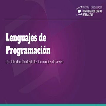 1.6.2. Lenguajes de Programación - Unidad 2