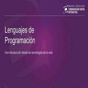 1.6.2. Lenguajes de Programación - Unidad 3