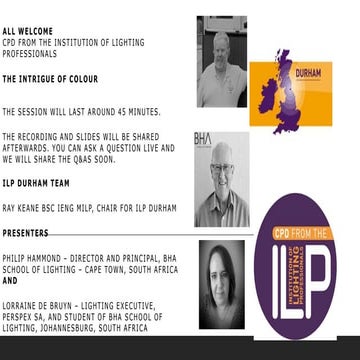 ILP Durham CPD: The Intrigue of Colour