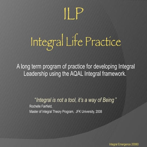 Integral life practice