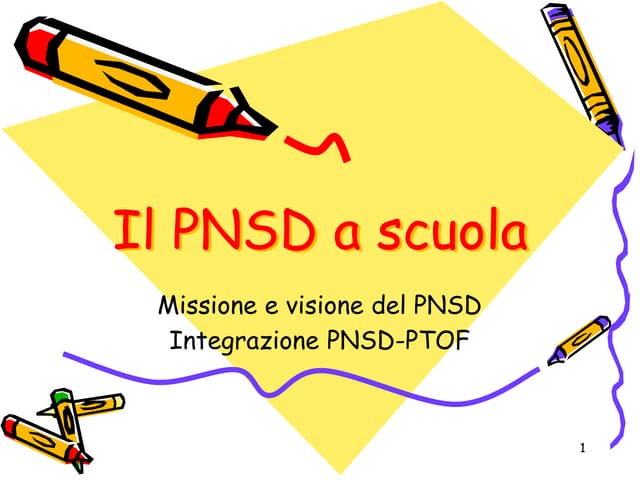 Il pnsd a scuola