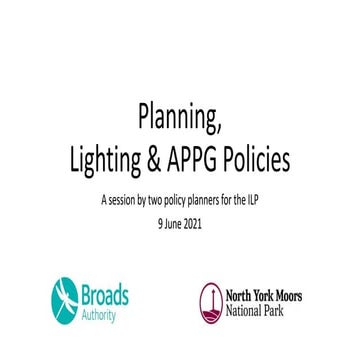 YLP CPD Webinar: Two expert planners talk about lighting and dark skies