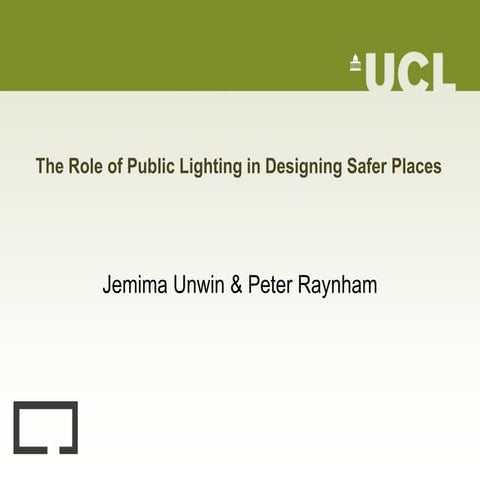 CPD from the ILP: The Role of Public Lighting in Designing Safer Places