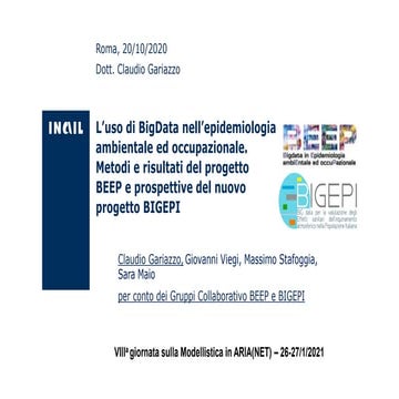 Qualità dell'aria ed epidemiologia: progetti BEEP e BIGEPI