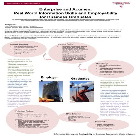 Enterprise and Acumen:Real World Information Skills and Employability for Bus...