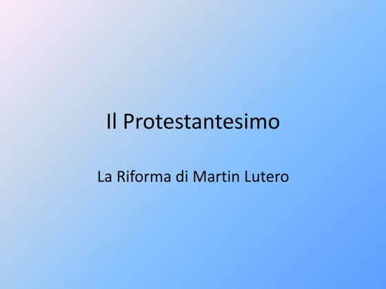 ChiesaProtestante | PPT