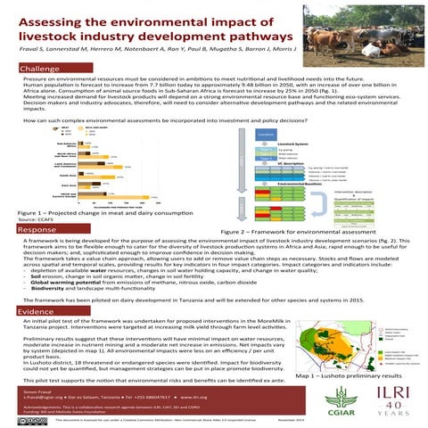Assessing the environmental impact of livestock industry development pathways