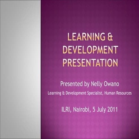 Learning and development at ILRI