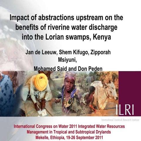 Impact of abstractions upstream on the benefits of riverine water discharge i...