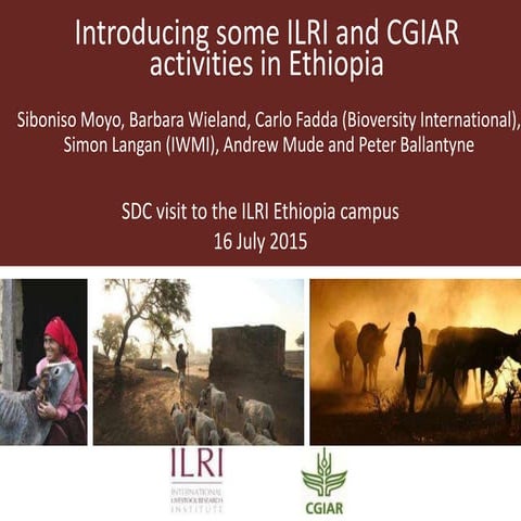 Introducing some ILRI and CGIAR activities in Ethiopia