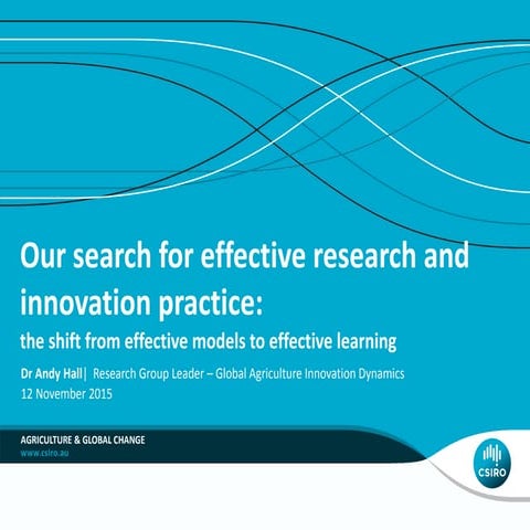 ILRI Seminar_Presentation by AHall_Our search for effective research and inno...