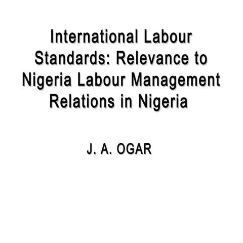 Module 3 international labour standards an introduction | PPT
