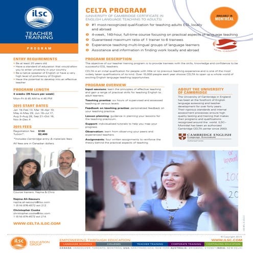 Ilsc montreal celta brochure