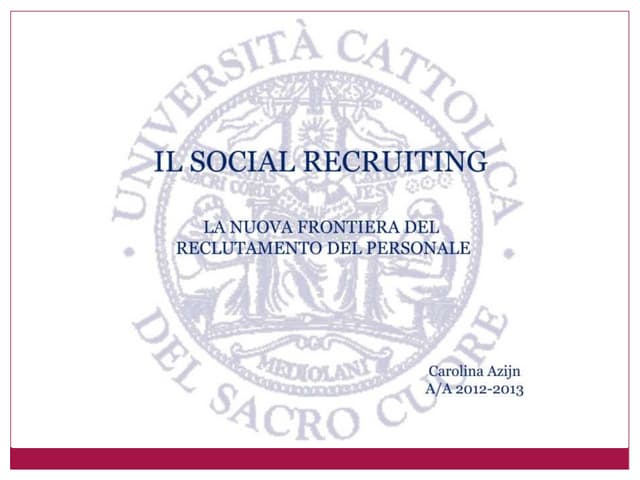 Il social recruiting 