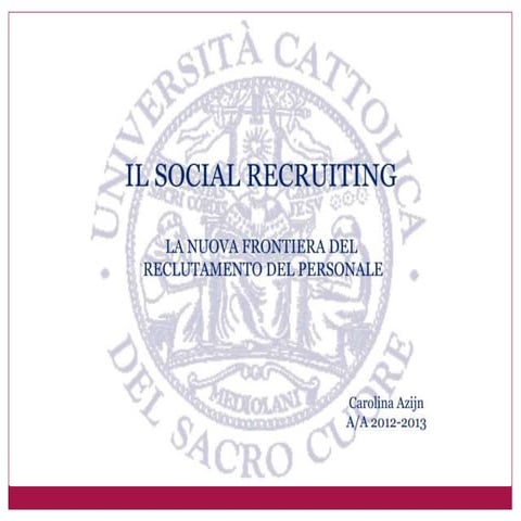 Il social recruiting 