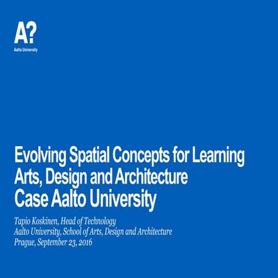 Evolving Spatial Concepts for Learning Arts, Design and Architecture