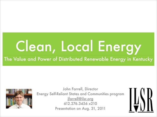 Clean Local Power for Kentucky