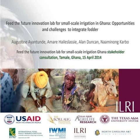 Feed the future innovation lab for small-scale irrigation in Ghana: Opportuni...