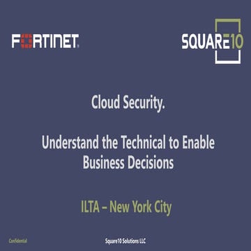 The Share Responsibility Model of Cloud Computing - ILTA NYC