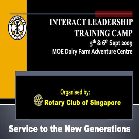 Rotary Club of SG, Interact Leadership Training Camp '09