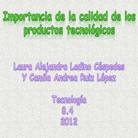 Ilustro con ejemplos el significado e importancia de la calidad en la producc...