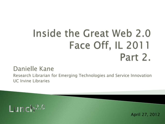 Inside the Great Web 2.0, part 2.