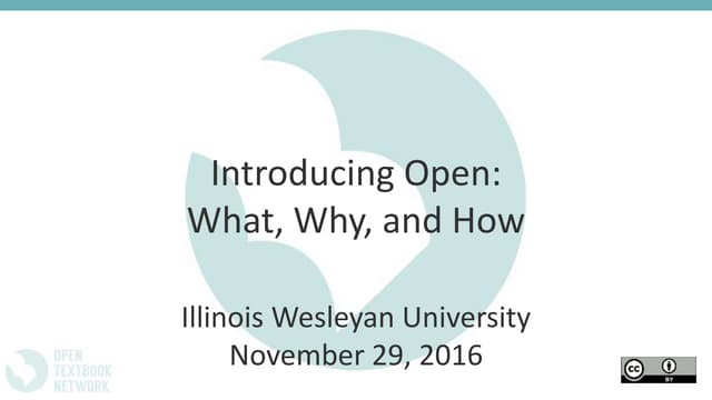 Introducing Open: What, Why and How