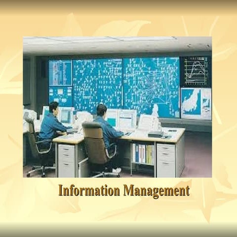 INFORMTION MANAGEMENT AND MANAGMENT INFORMATION SYSTEM