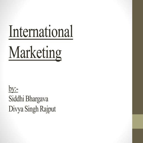 International Marketing