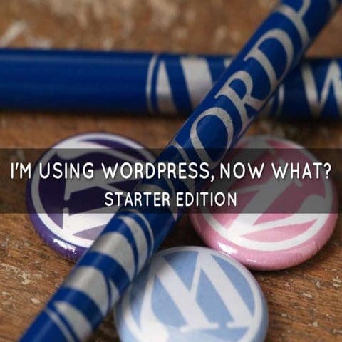 I'm Using WordPress, Now What? Starter Edition