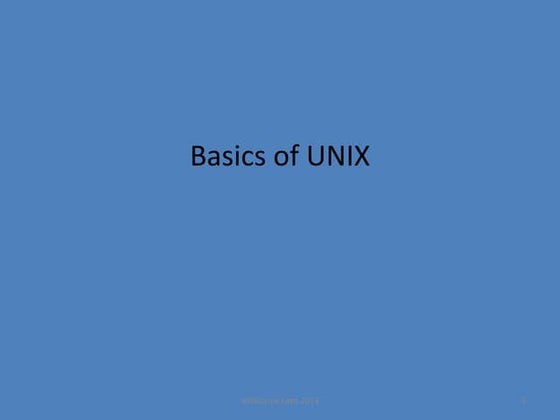 Basics of unix