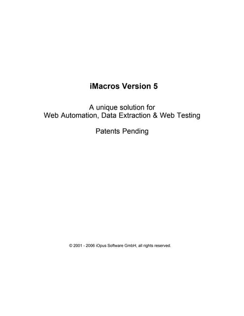 I macros manual