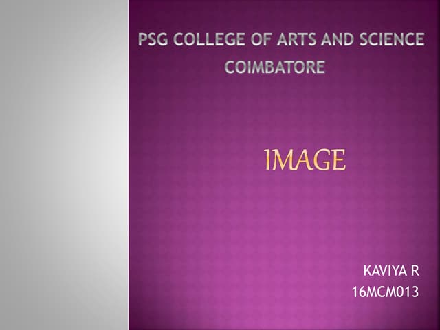 INTRODUCTION TO IMAGE