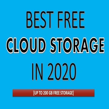 BEST FREE CLOUD STORAGE IN 2020 