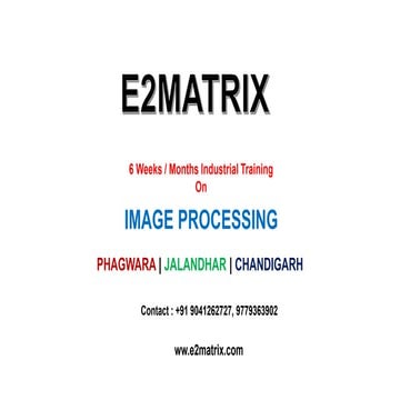 Image Processing Training in Chandigarh 