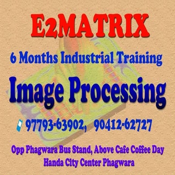 Image processing training in jalandhar