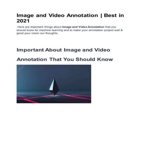 Image and video annotation | DOCX