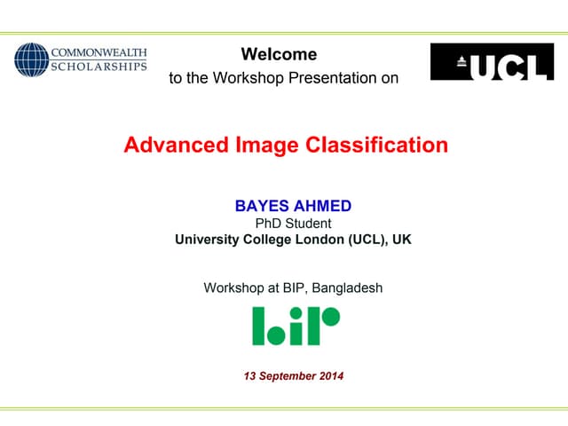 Avanced Image Classification