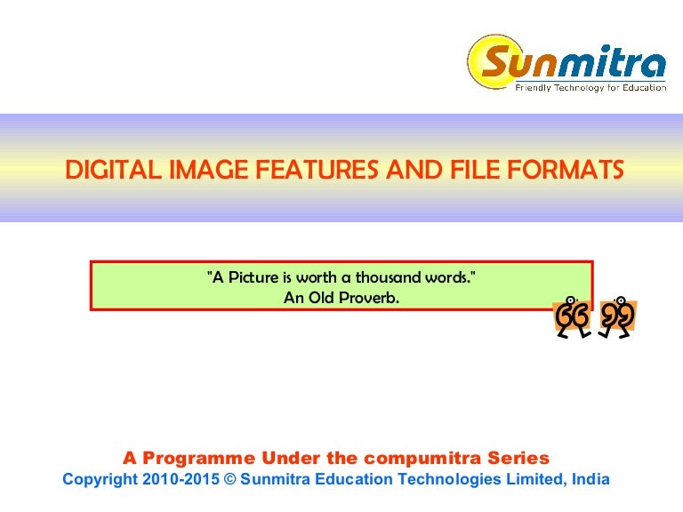 Digital Image File Formats