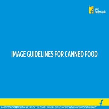 Image Guidelines: Canned Food | PPT