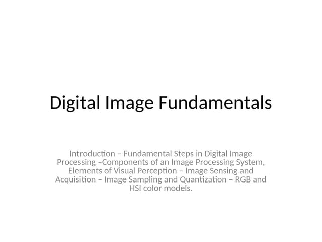 image introduction and origin steps in DIP