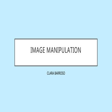 Image manipulation- Clara Barroso