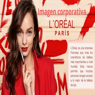 Presentación, Imagen Corporativa de L´Oréal París, Rubí Duarte